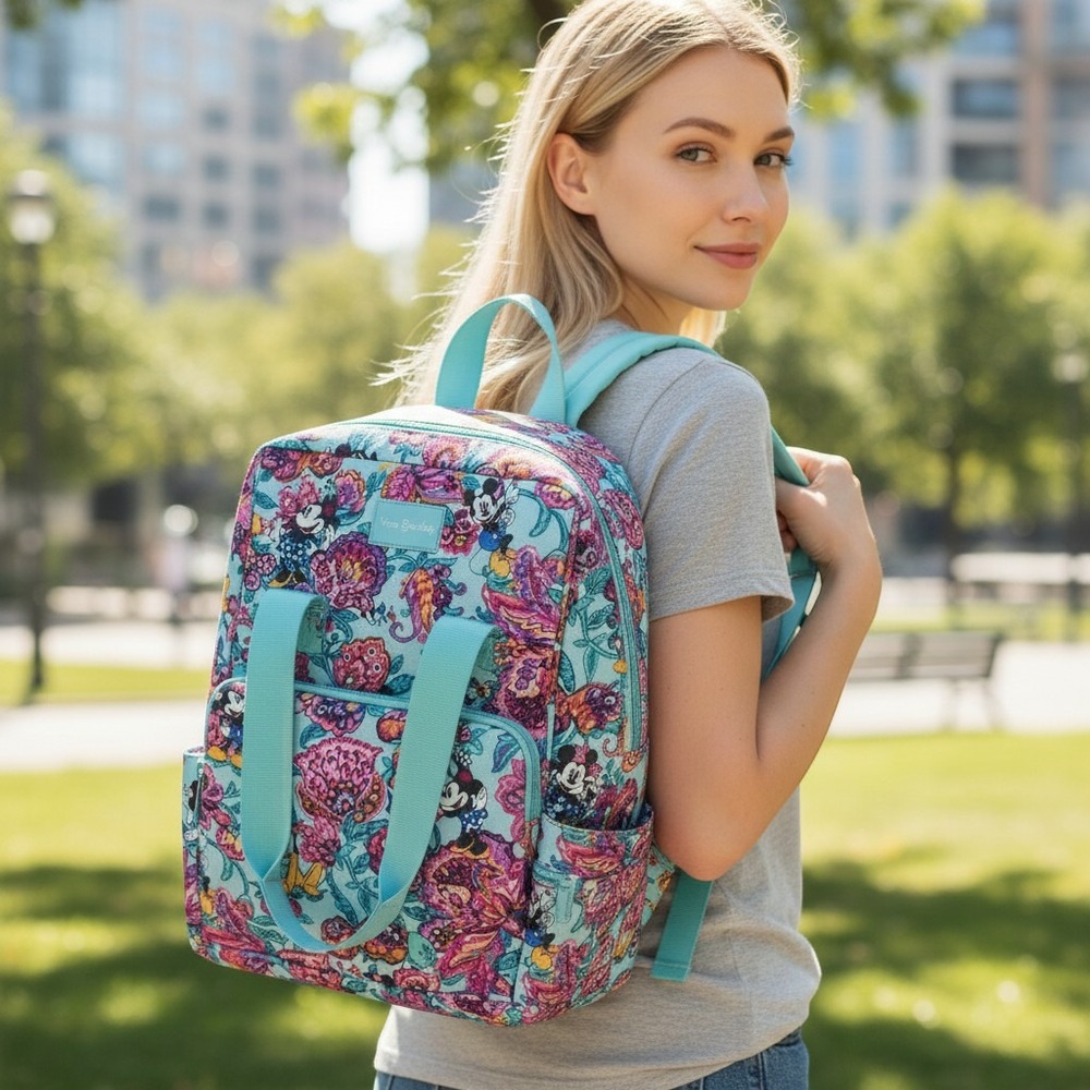 Vera Bradley Disney Mickey Colorful‎ Garden Cooler Backpack NWT
